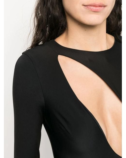 Noire Swimwear Black Cut-Out-Detailing Stretch Jumpsuit