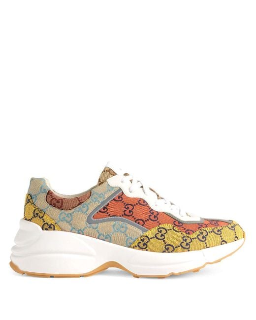 Gucci Yellow Rhyton gg Multicolor Sneaker for men