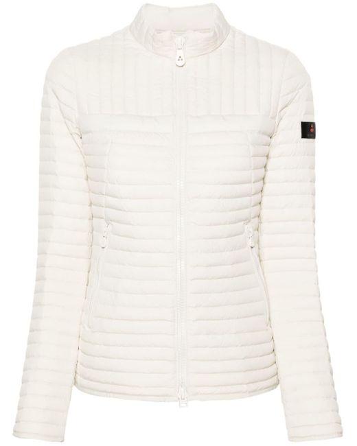 Peuterey White Nallikarry Ft Quilted Down Jacket