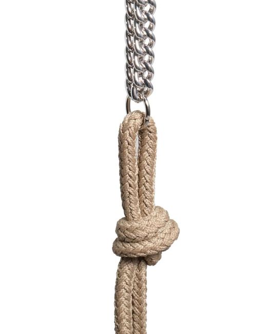 Bimba Y Lola Natural Chain Drawstring Shoulder Bag