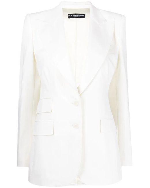 Dolce & Gabbana White Giacca Monopetto Turlington