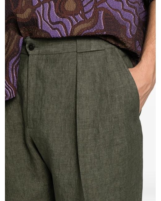 Briglia 1949 Green Pantalon Portobellos En Lin for men