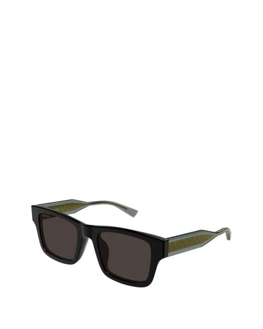 Gucci Black Rectangle Sunglasses for men