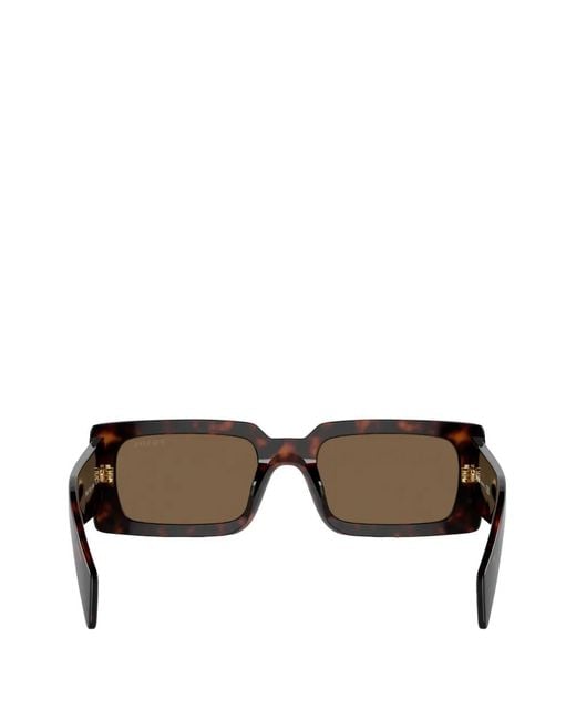 Prada Brown Rectangle-Frame Sunglasses