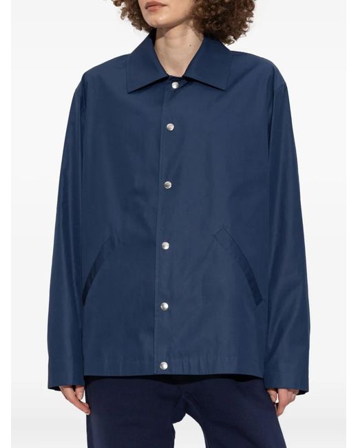 Jil Sander Blue Jacket With Collar