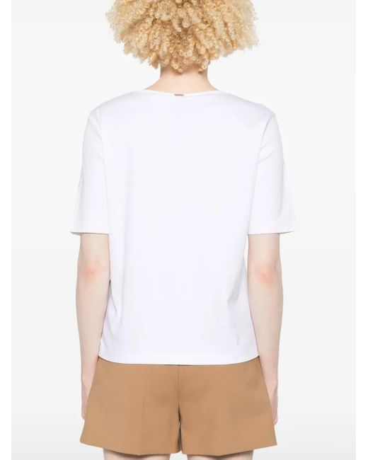 Camiseta De Algodón Herno de color White