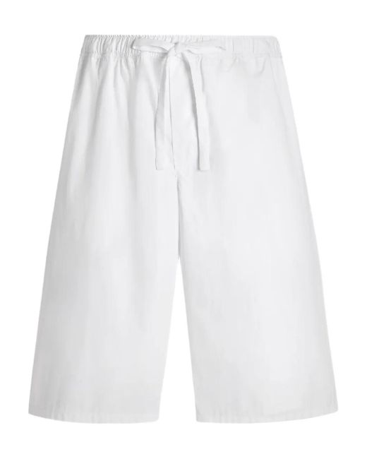 Dolce & Gabbana White Logo-Patch Shorts for men