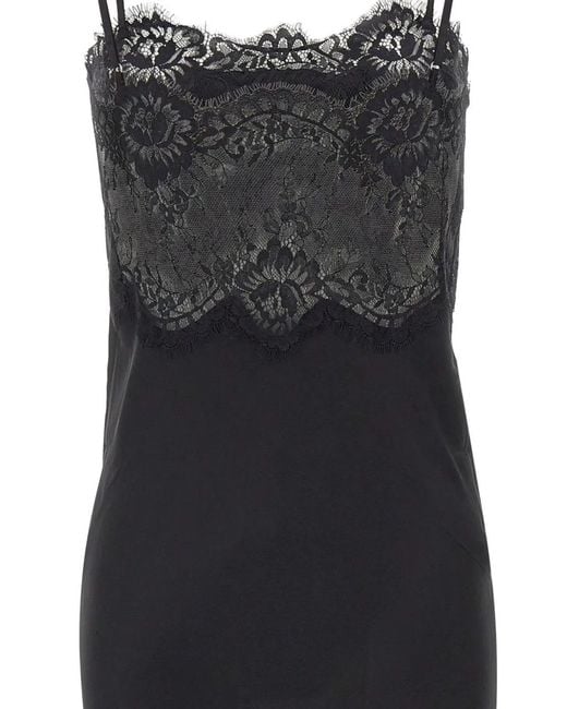 Herskind Black Linus Lace-Trim Dress