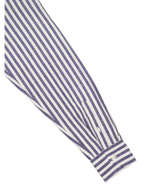 Frescobol Carioca White Striped Cotton Shirt for men