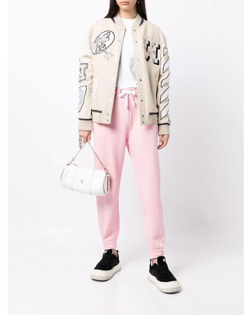Alpha Industries Pink Drawstring Slim Track Pants