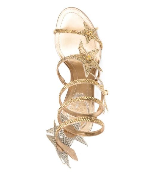 Sandales Cleo 105 Mm Rene Caovilla en coloris Metallic