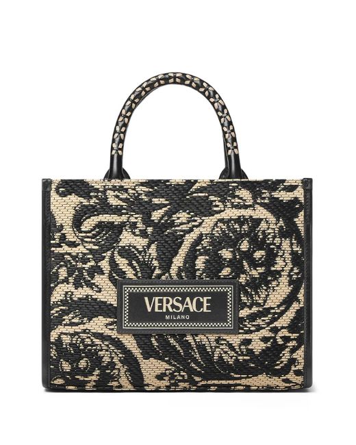 Versace Black Mini Tote Handbag