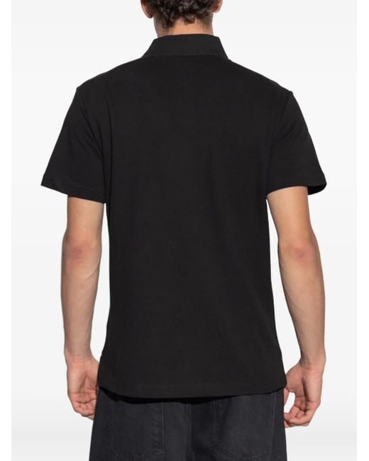 Versace Jeans Couture Black Logo Cotton Polo Shirt for men