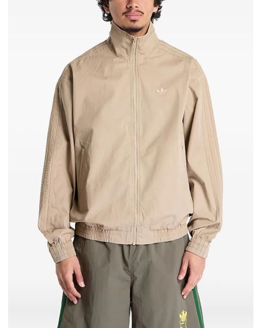 Adidas Natural Firebird Three-Stripe Sports Jacket for men