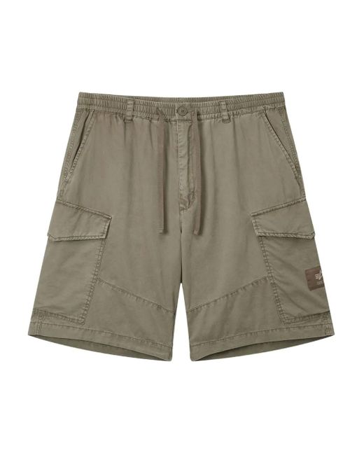 Izzue Green Cotton Bermuda Shorts for men