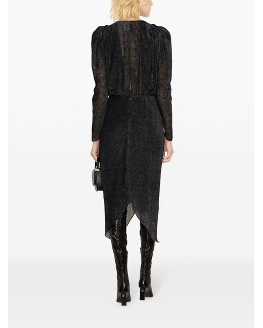 Robe mi-longue Maray en soie Isabel Marant en coloris Black