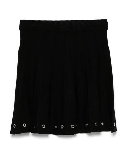 DKNY Black Gromet-Detailing Skirt