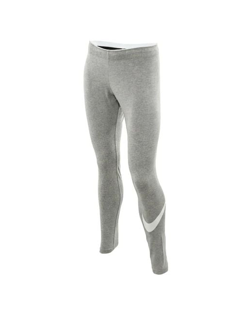 Nike Gray Logo-Print Leggings