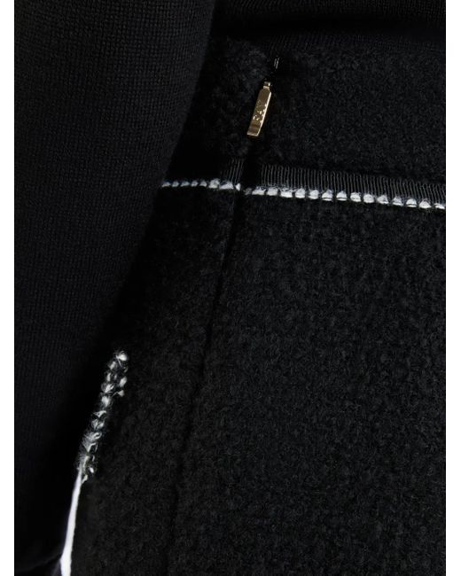 Fay Black Bouclé Mini Skirt