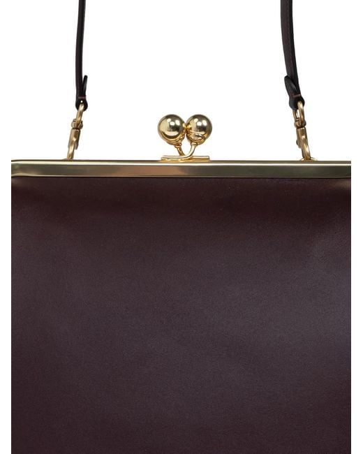 COACH Purple Tote Bag Mit Kisslock-Gestell