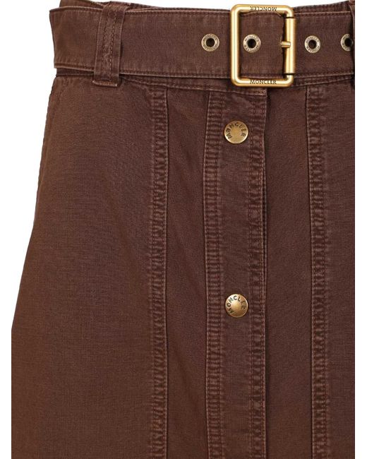 Moncler Brown Midi Buttoned Skirt