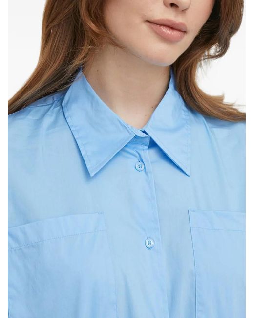 Benetton Blue Pocket Button Shirt