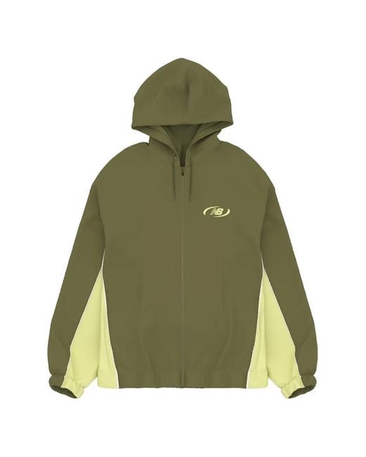 New Balance Green Trackside Woven Jacket for men
