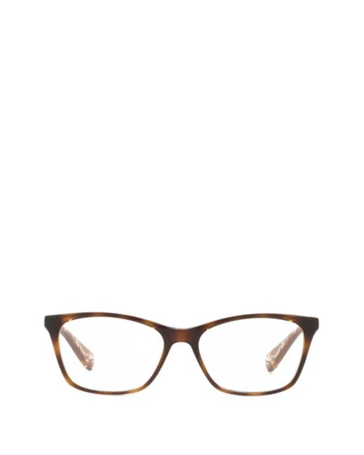 Polo Ralph Lauren Brown Tortoiseshell-Effect Rectangle-Frame Glasses