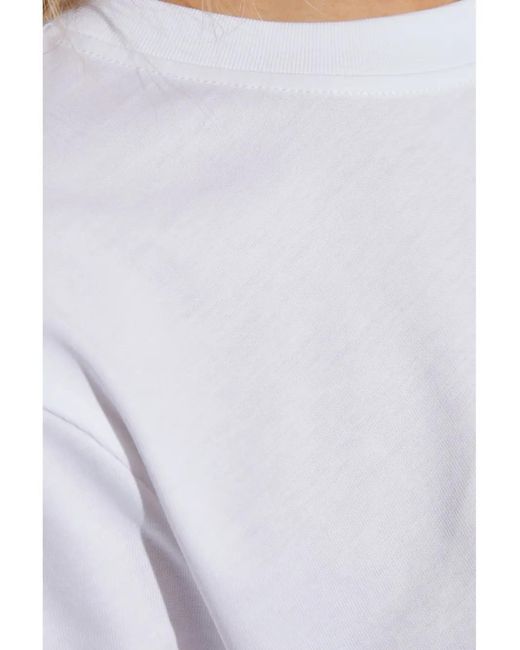 Victoria Beckham White Fashion Offender Cotton T-Shirt
