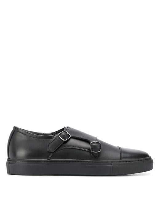 Scarosso Black Monk Strap Sneakers for men