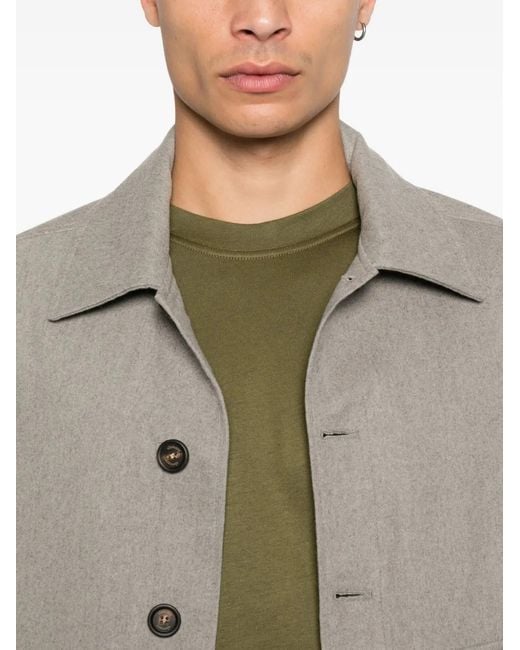 Chaqueta Con Cierre De Botón Eleventy de hombre de color Gray