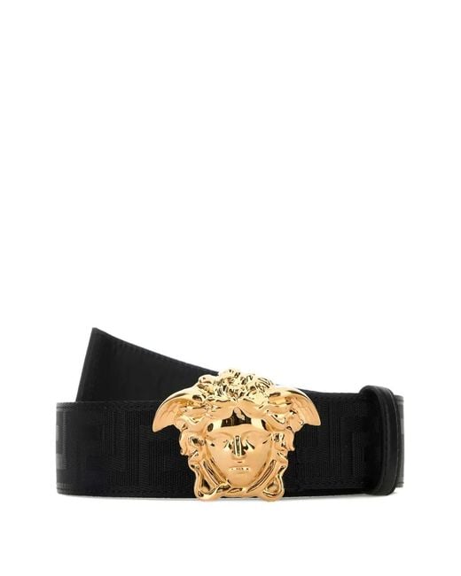 Versace Black And Medusa Head Belt for men
