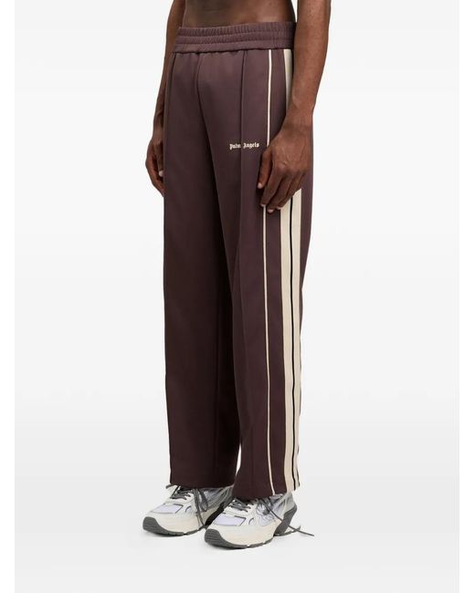 Palm Angels Purple Logo Trackpants for men