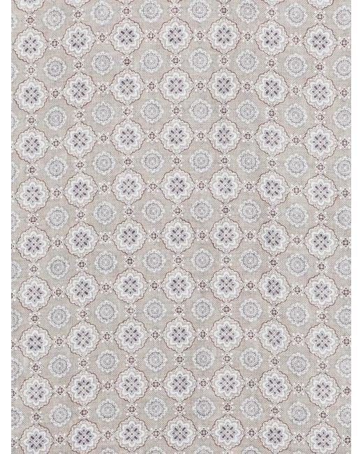 Dell'Oglio White Creta Patterned Scarf for men