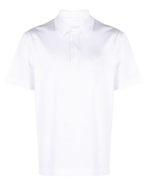 Givenchy White 4g-embroidered Piqué Polo Shirt for men