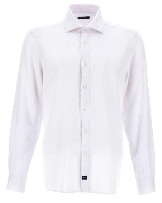 Fay Langärmeliges Hemd in White für Herren