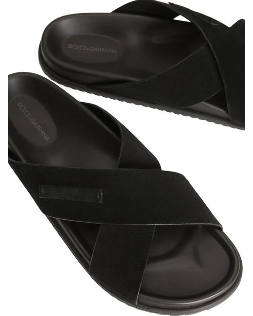 Dolce & Gabbana Split Sandalen in Black für Herren