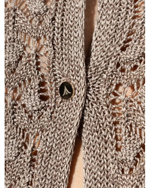 Akep Brown Openwork Mini Dress