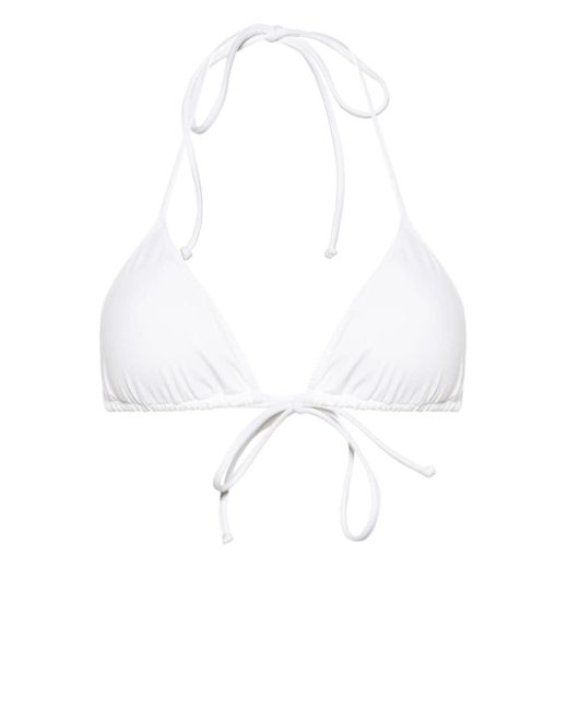 Mc2 Saint Barth White Leah Triangle Bikini Top