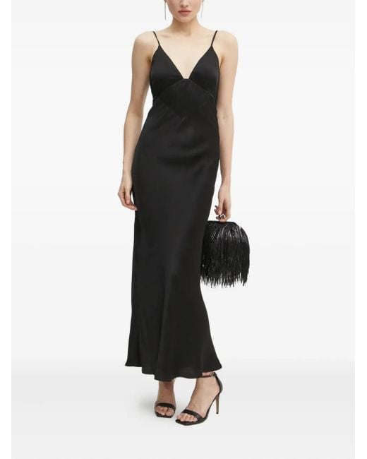 Bardot Vネック ドレス Black