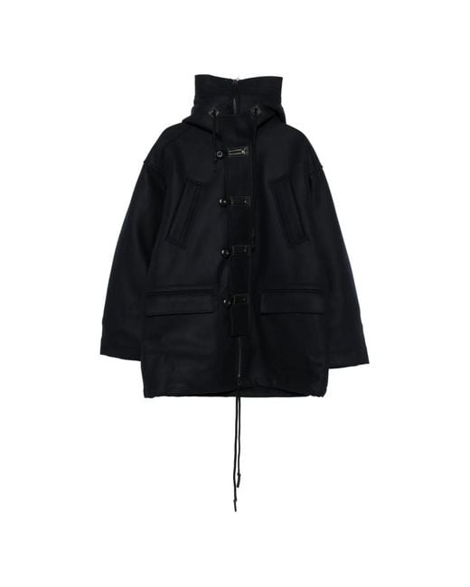 G-Star Black Toggle-Fastening Hooded Coat for men