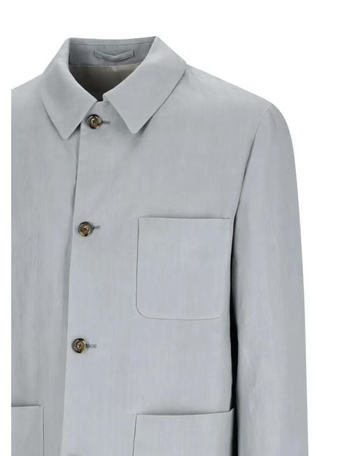 Lardini Gray Buttoned Pocket Jacket for men