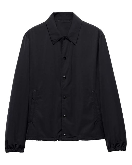 Prada Black Drop-Shoulder Shirt Jacket for men