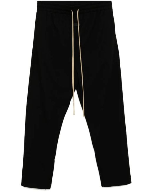 Fear Of God Black Drawstring Straight-leg Trousers for men