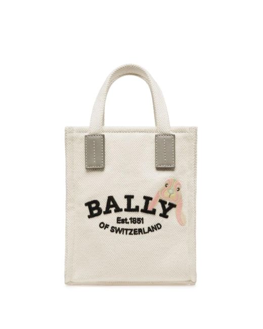 Bally White Crystalia Xs Mini Tote Bag