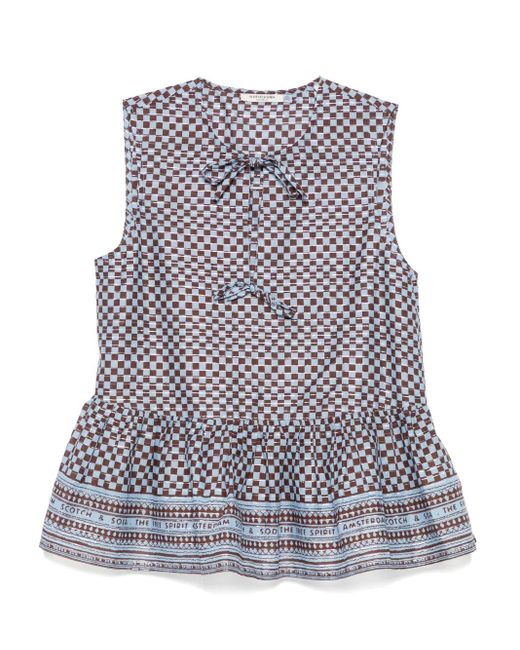 Blusa A Quadri di Scotch & Soda in Blue