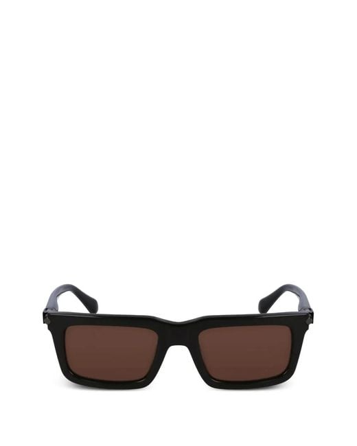 Ferragamo Eyewear Black Rectangle-Frame Sunglasses for men