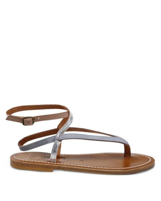K. Jacques アンクルタイ レザーサンダル Brown