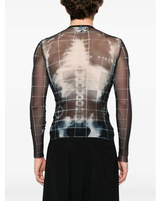 Jean Paul Gaultier Blue Squeletor Top