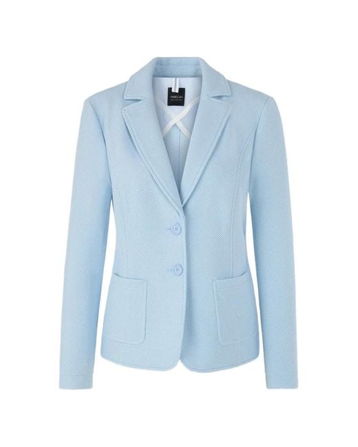 Blazer Estampado Con Botones Marc Cain de color Blue